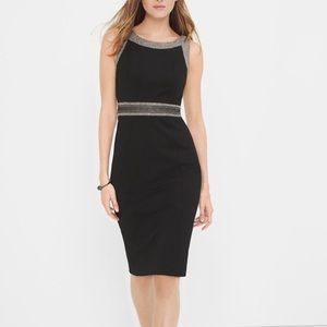 WHBM Tweed Combo Sheath Dress